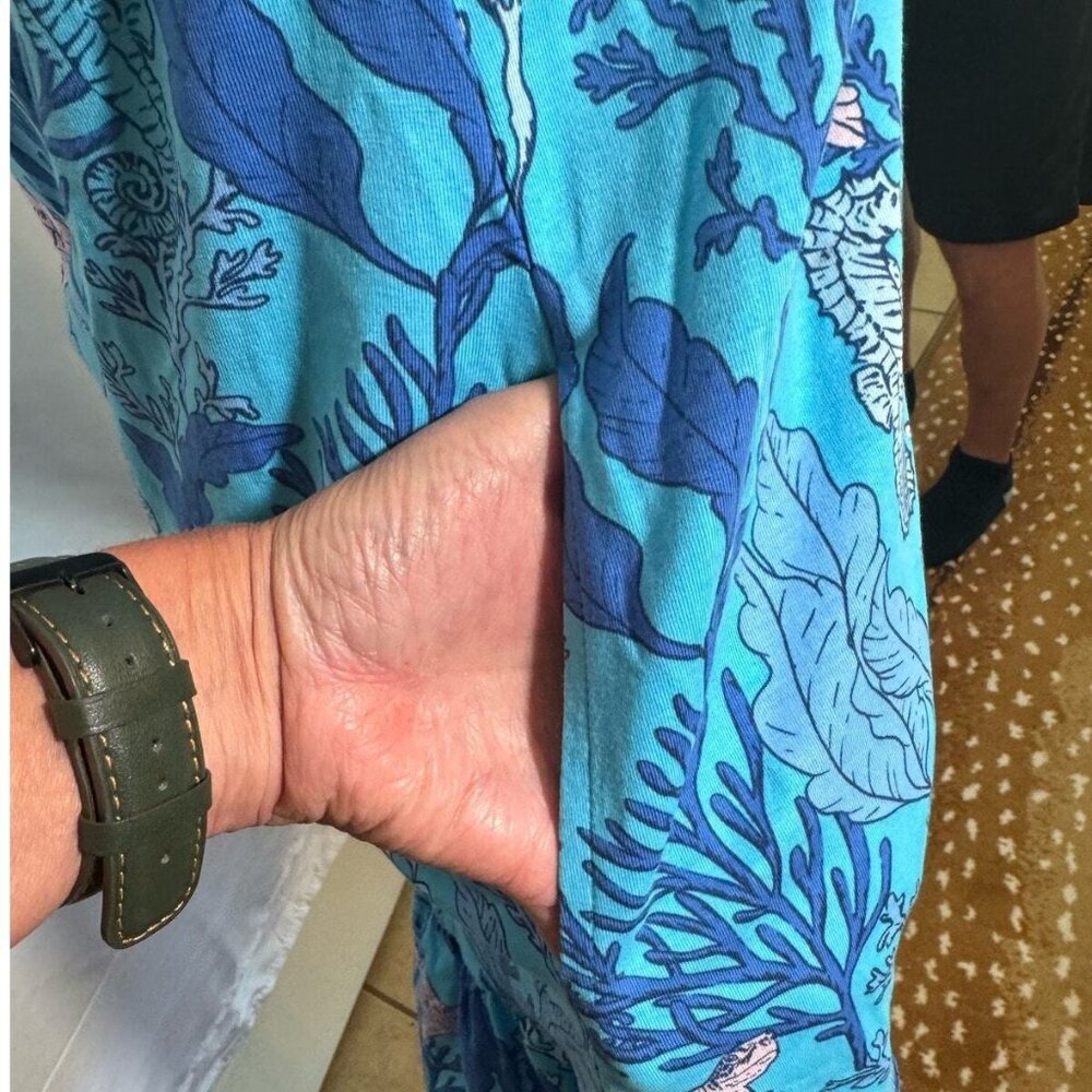 NWT Pappagallo Sleeveless Tank Dress XS Ruffled Hem Nautical Resort Travel Beach - Picture 10 of 10